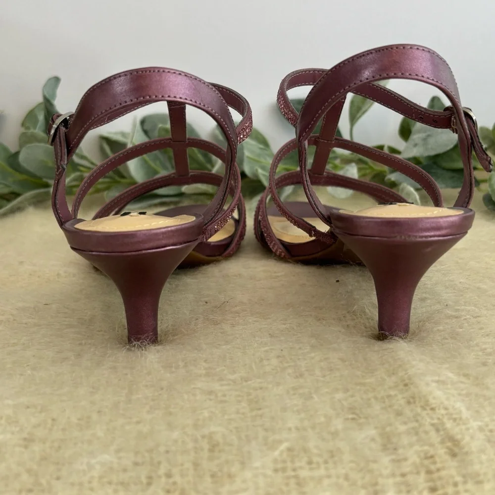 Alex Marie Liaa purple T strap formal bells women 7 M rhinestone Dusty Marsha - Picture 6 of 8